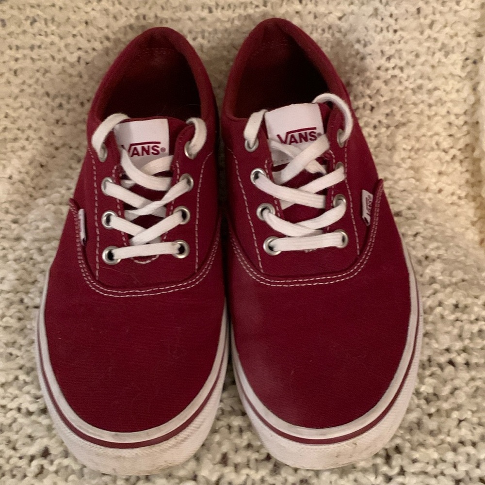 Vans women’s red sneakers, size 8.5.